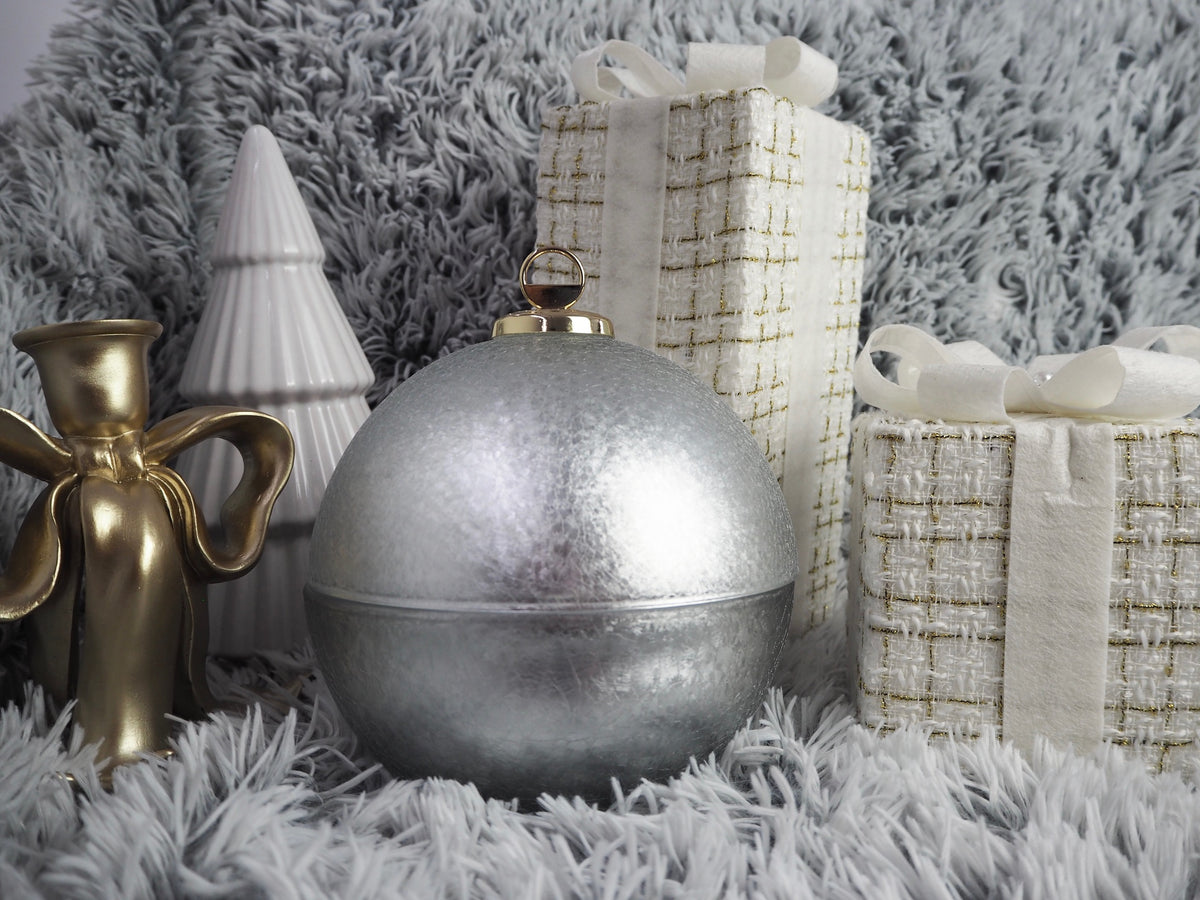 Extra Large Sliver Baubles Candle