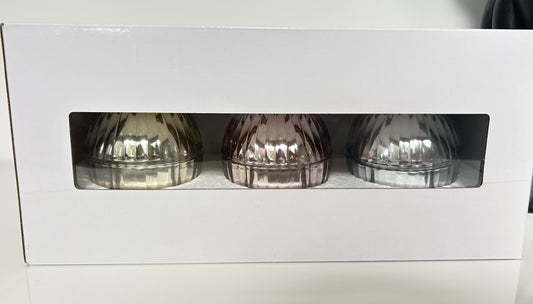 Trio Mini Christmas Bauble Candle Set