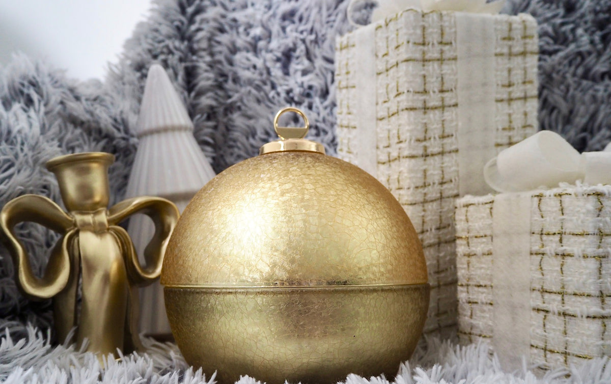 Extra Large Gold Bauble Candle