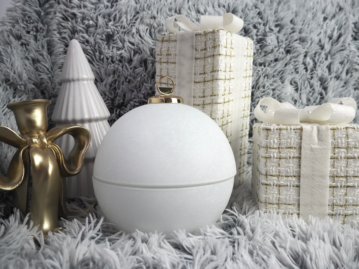 Extra Large White Baubles Candle