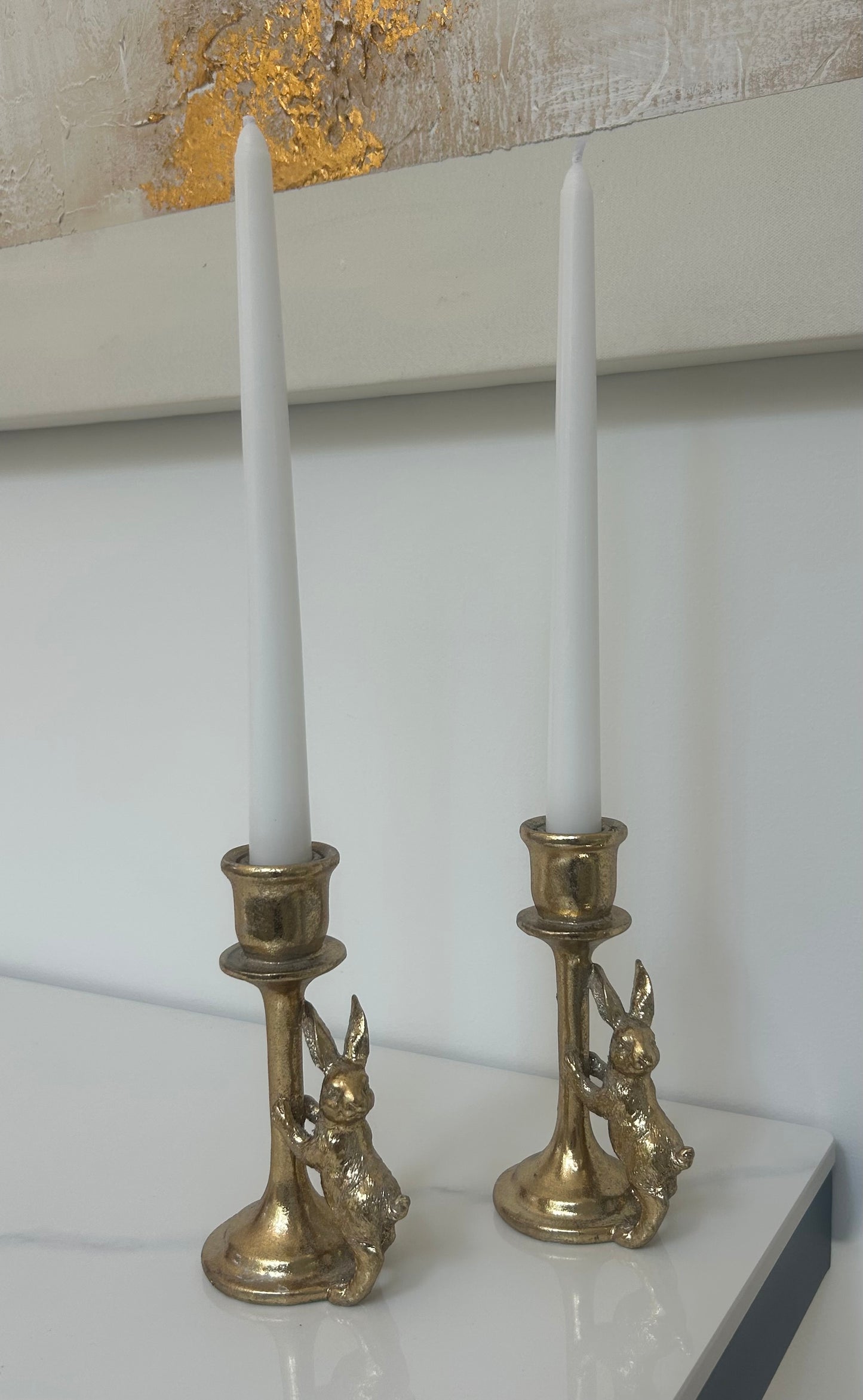 Gold Bunny Candle Holder