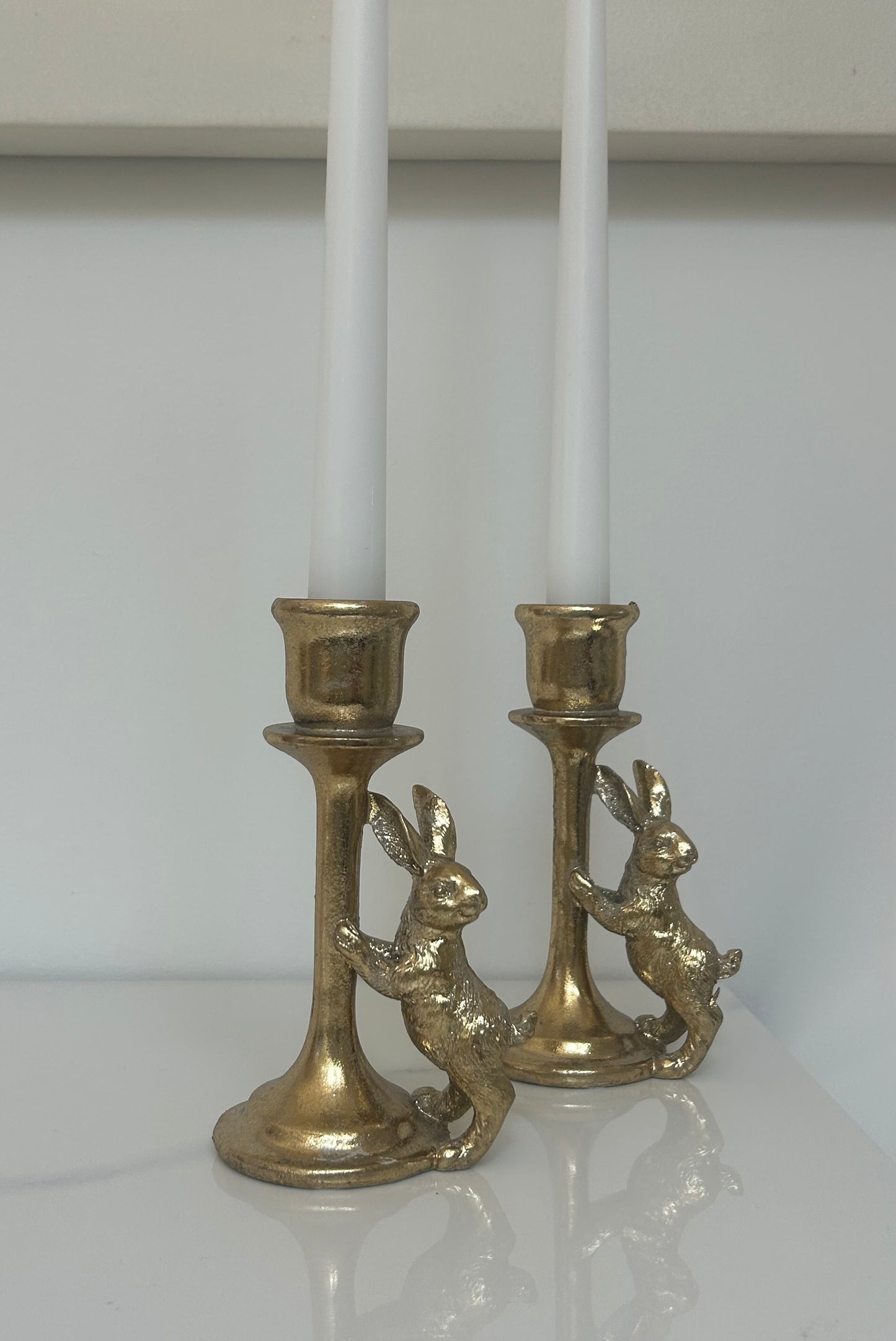 Gold Bunny Candle Holder